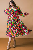 DESTINED TO IMPRESS PLISSE MIDI DRESS Flying Tomato