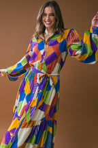 REMARKABLE FLAIR WOVEN MIDI DRESS Flying Tomato