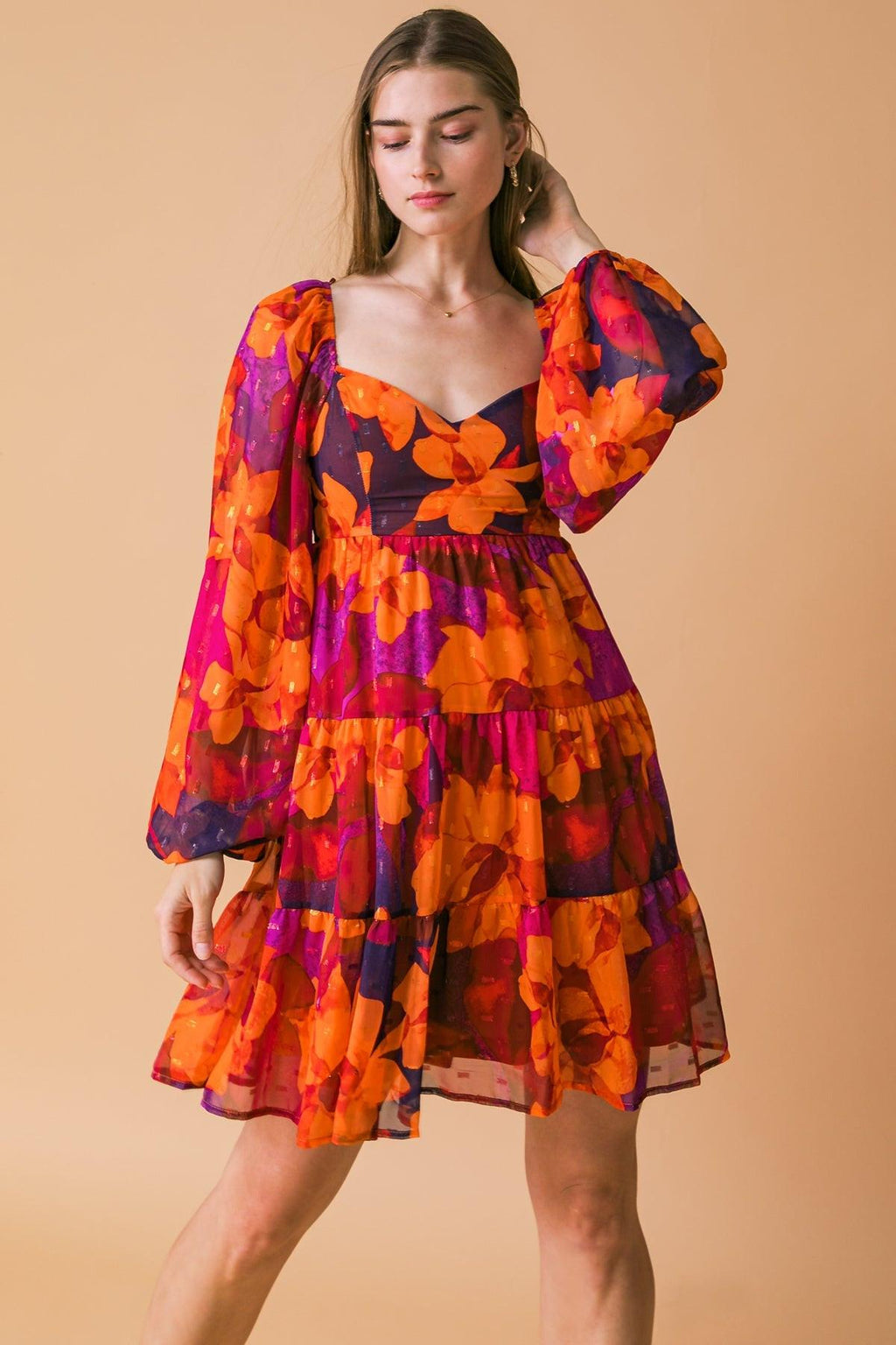 GOOD FLOWS TO ME WOVEN MINI DRESS Flying Tomato