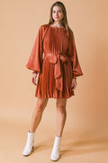 GAME CHANGER WOVEN MINI DRESS Flying Tomato
