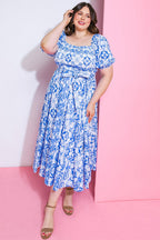 GOTTA GET GOING WOVEN MIDI DRESS Flying Tomato