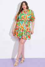 TIME TO START WOVEN MINI DRESS Flying Tomato