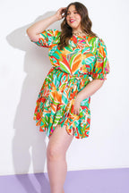 TIME TO START WOVEN MINI DRESS Flying Tomato