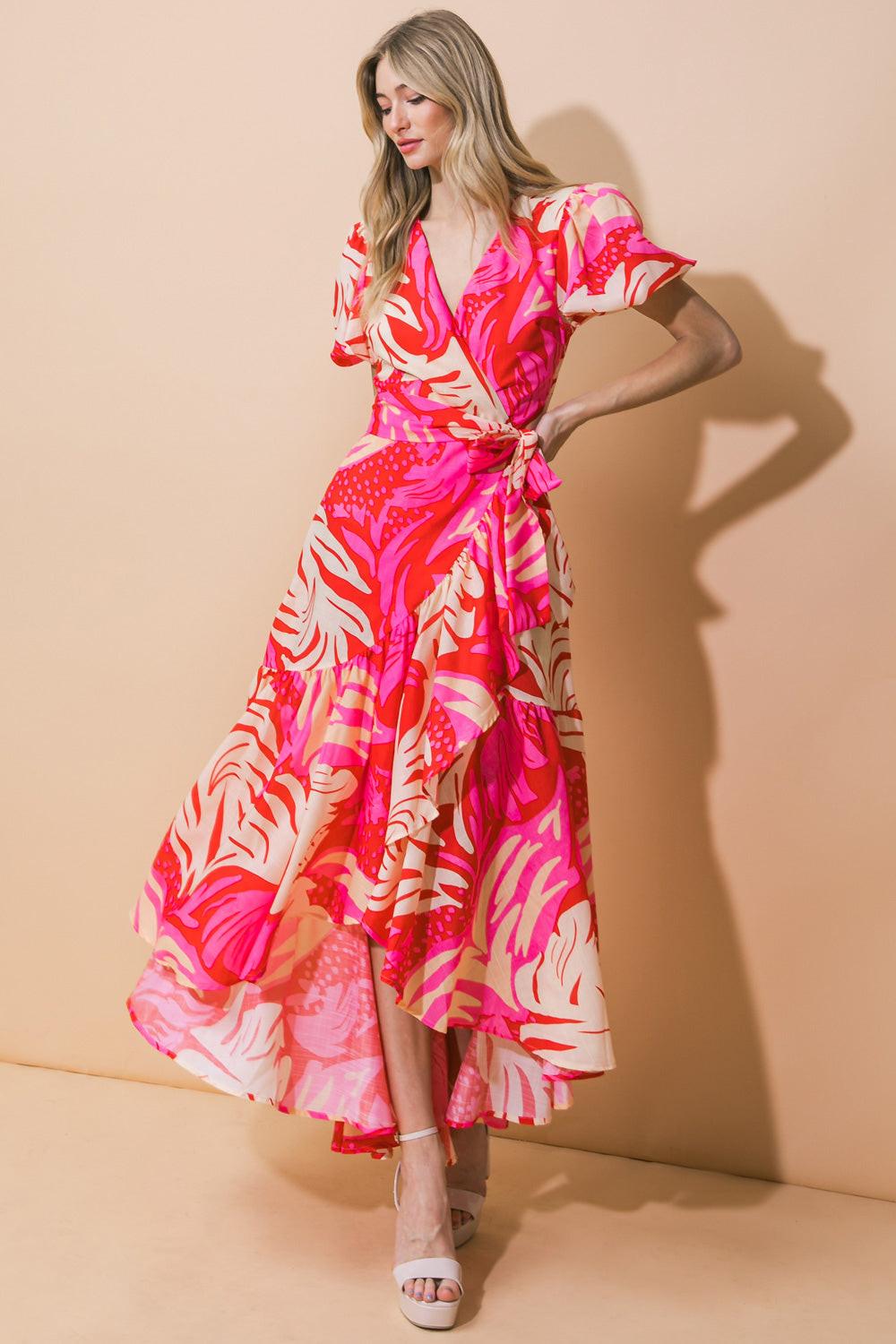 STUNNING SIGNIFICANCE WOVEN MAXI DRESS Flying Tomato