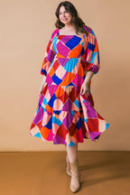 PULLING HEARTSTRINGS WOVEN MIDI DRESS Flying Tomato