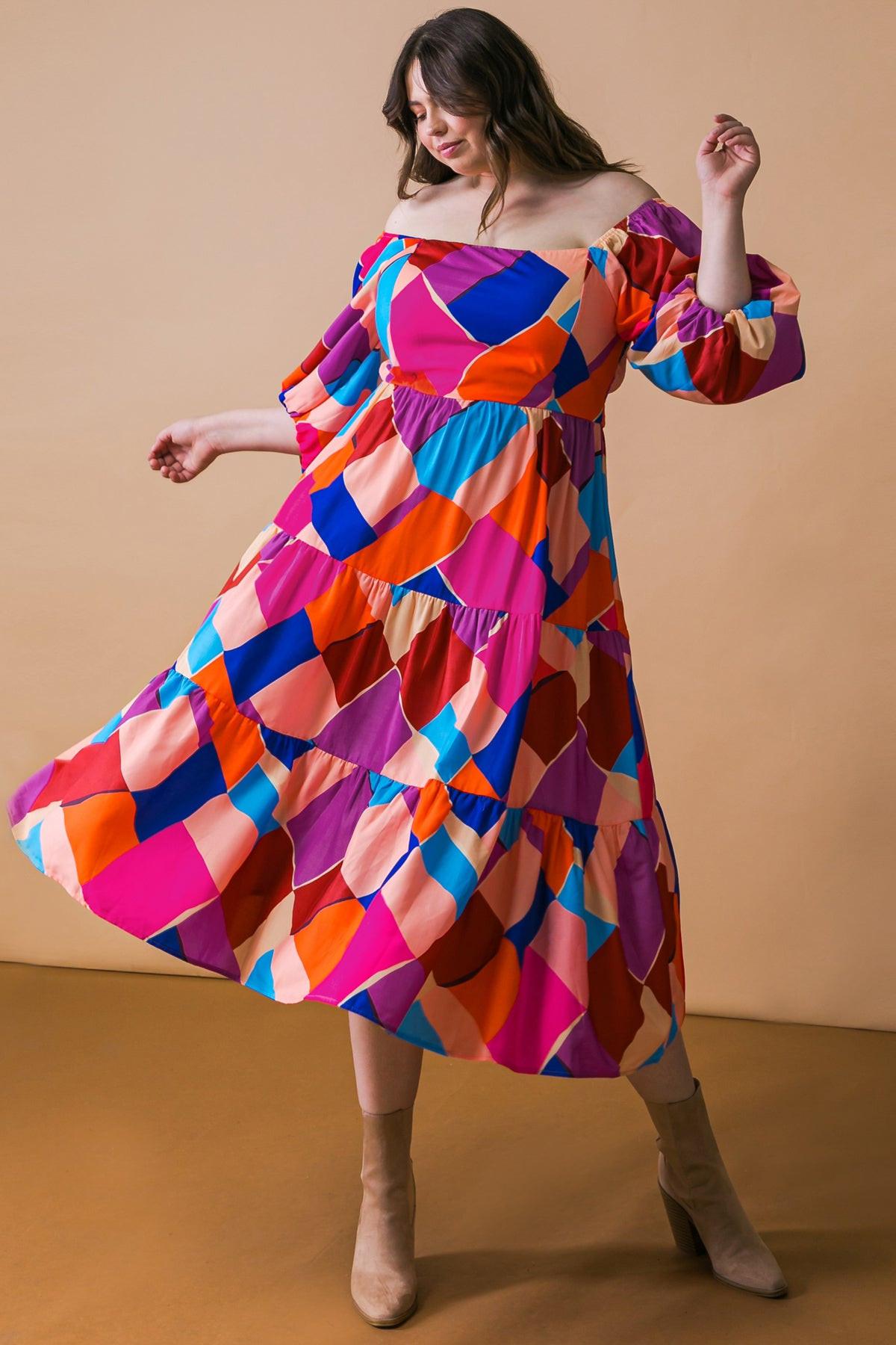 PULLING HEARTSTRINGS WOVEN MIDI DRESS Flying Tomato