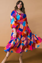 PULLING HEARTSTRINGS WOVEN MIDI DRESS Flying Tomato