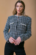 GUEST OF HONOR TWEED CROP JACKET Flying Tomato