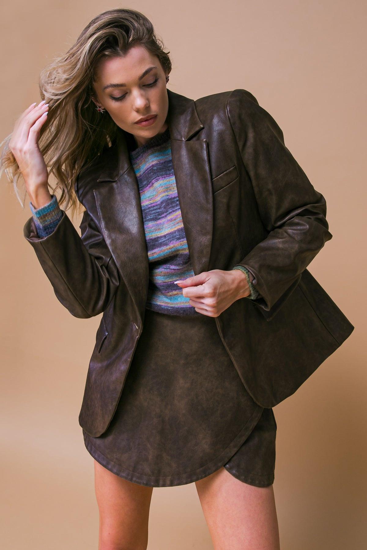 EXCEPTIONAL LOOK FAUX BLAZER Flying Tomato