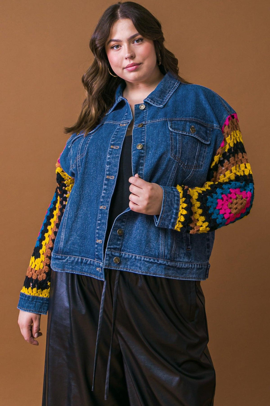 FESTIVAL WEAVE WASHED DENIM JACKET Flying Tomato