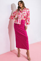 MY LOVE MINE ALL MINE WOVEN MIDI SKIRT Flying Tomato