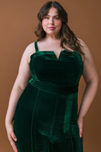 BLOW A KISS VELVET JUMPSUIT Flying Tomato