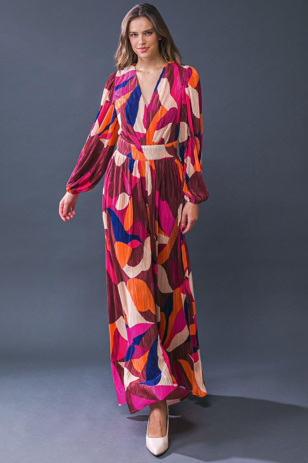 SET A TREND PLISSE JUMPSUIT Flying Tomato