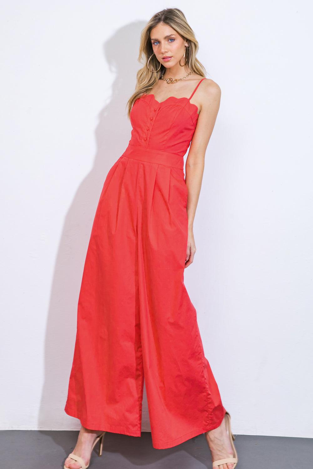 A BEAUTIFUL FEELING WOVEN JUMPSUIT Flying Tomato