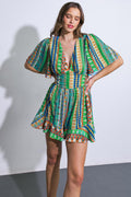REFRESHING BEAUTY WOVEN ROMPER Flying Tomato