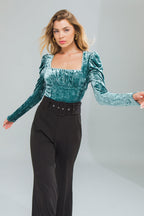 PUT ON A SHOW VELVET TOP Flying Tomato