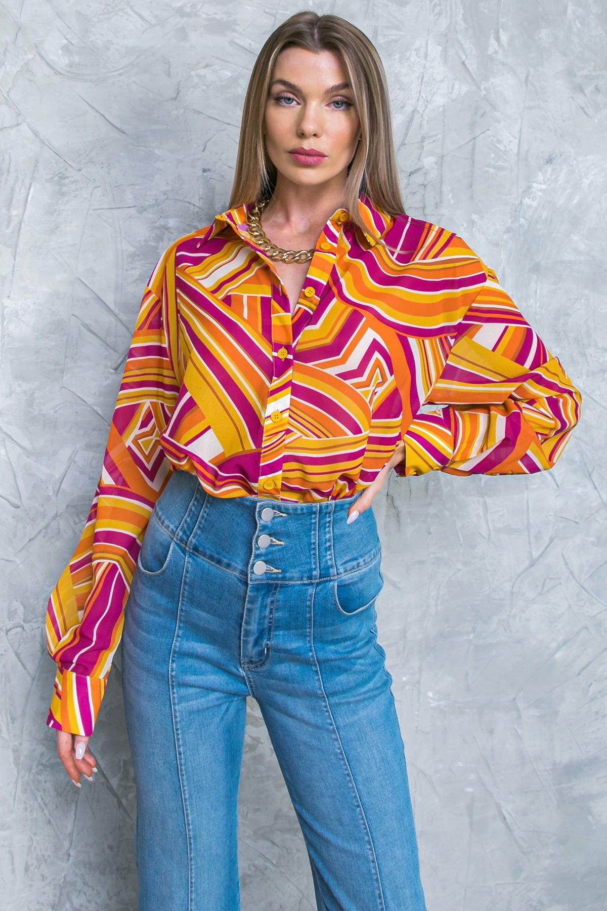 LIVELY CHAM WOVEN TOP Flying Tomato