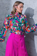 FLOW ALONG WOVEN TOP Flying Tomato