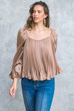 NO MORE DRAMA WOVEN TOP Flying Tomato