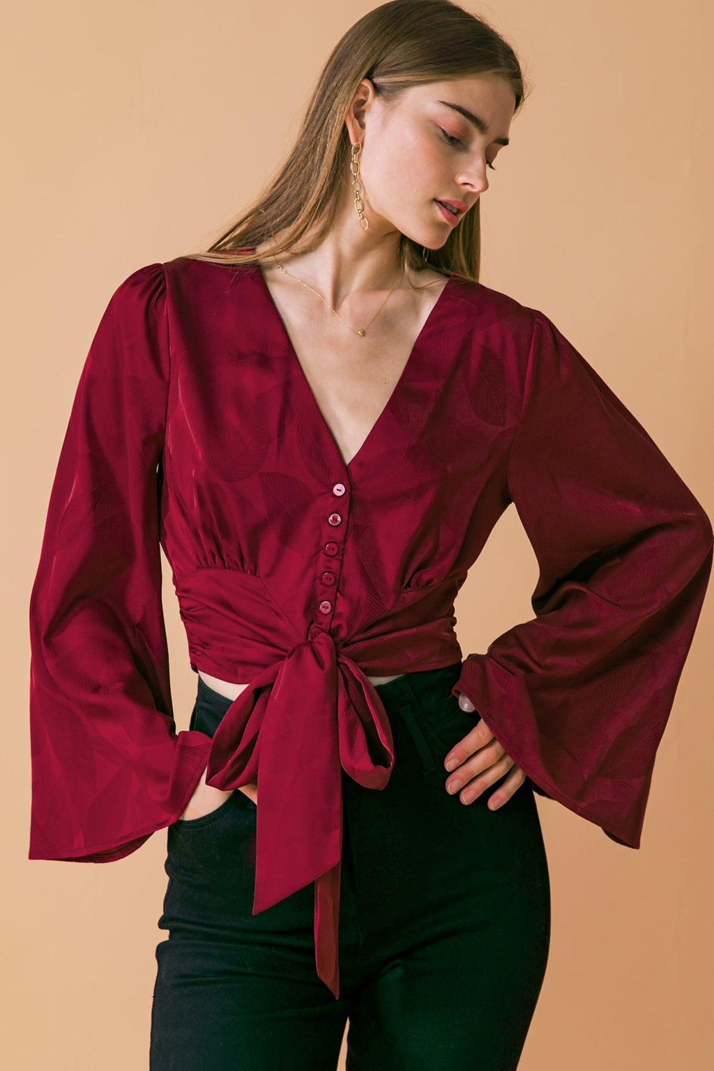 THE RIGHT ADDITION WOVEN TOP Flying Tomato