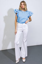 NICE AS CAN BE WOVEN TOP Flying Tomato