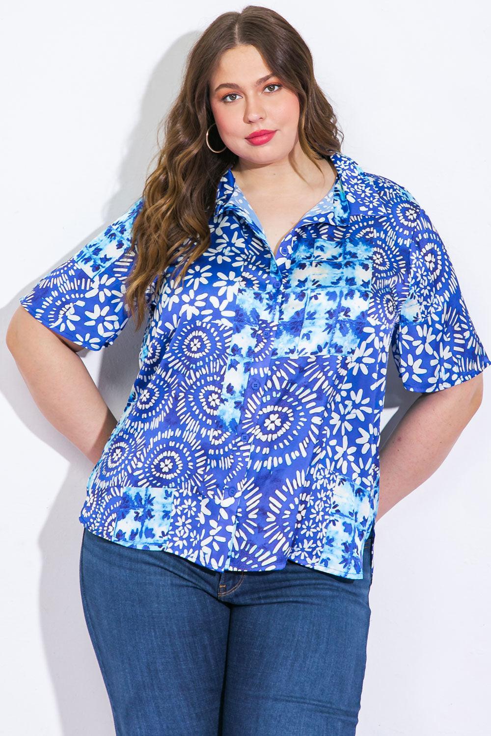 BEAUTIFUL BORDERS WOVEN TOP Flying Tomato