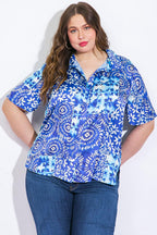 BEAUTIFUL BORDERS WOVEN TOP Flying Tomato