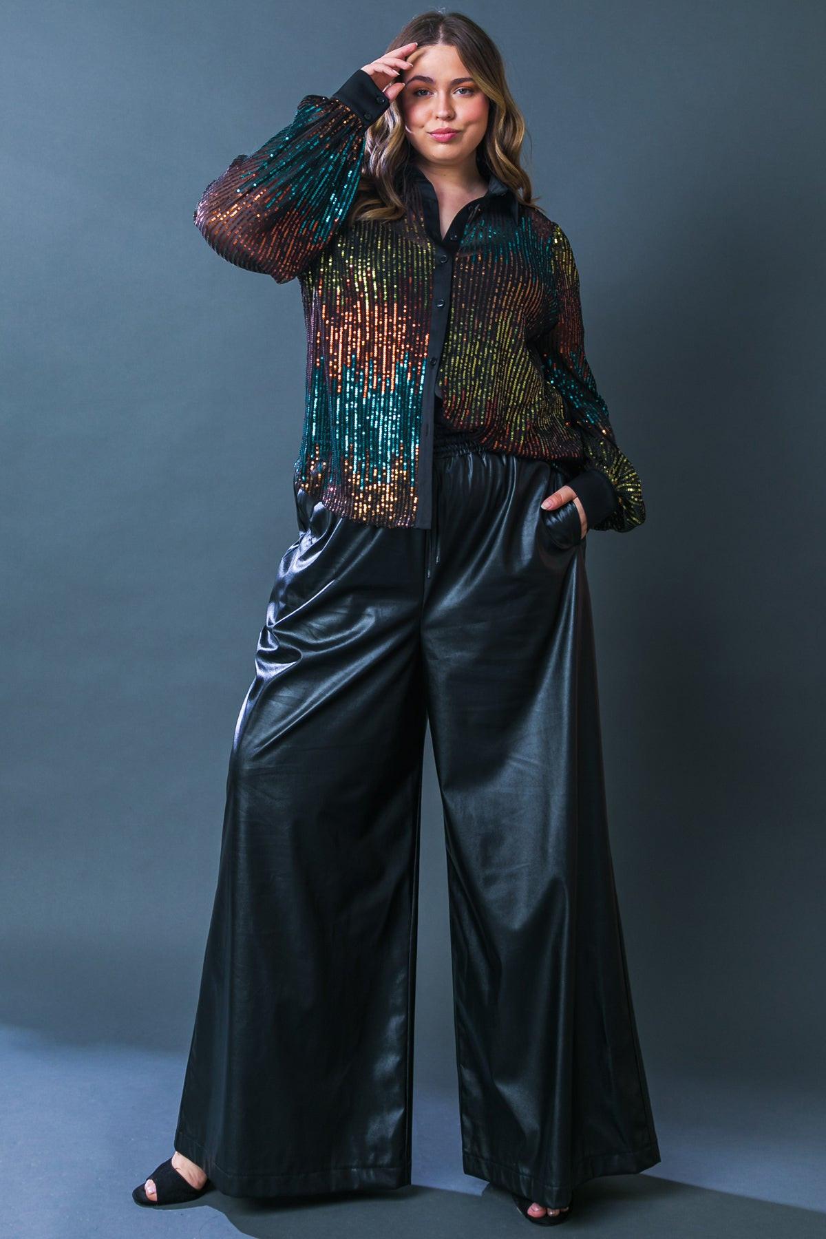 CAUSE A COMMOTION SEQUIN BLOUSE Flying Tomato
