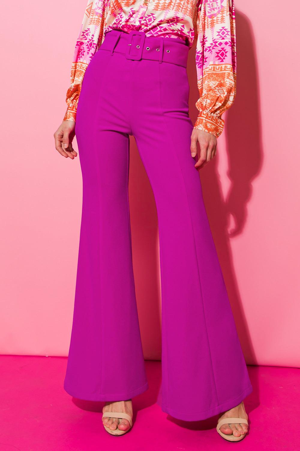 COUNTDOWN THE HOURS WOVEN FLARED PANTS Flying Tomato
