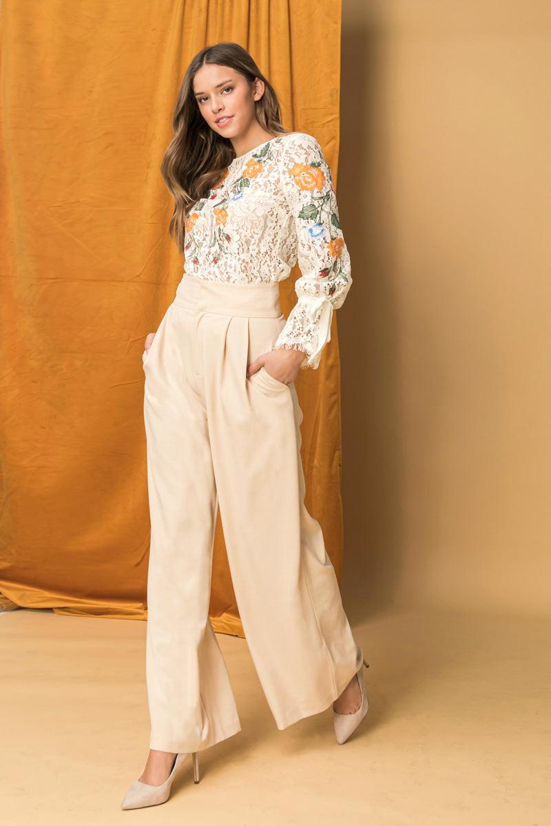 EMBROIDERED LACE TOP Flying Tomato