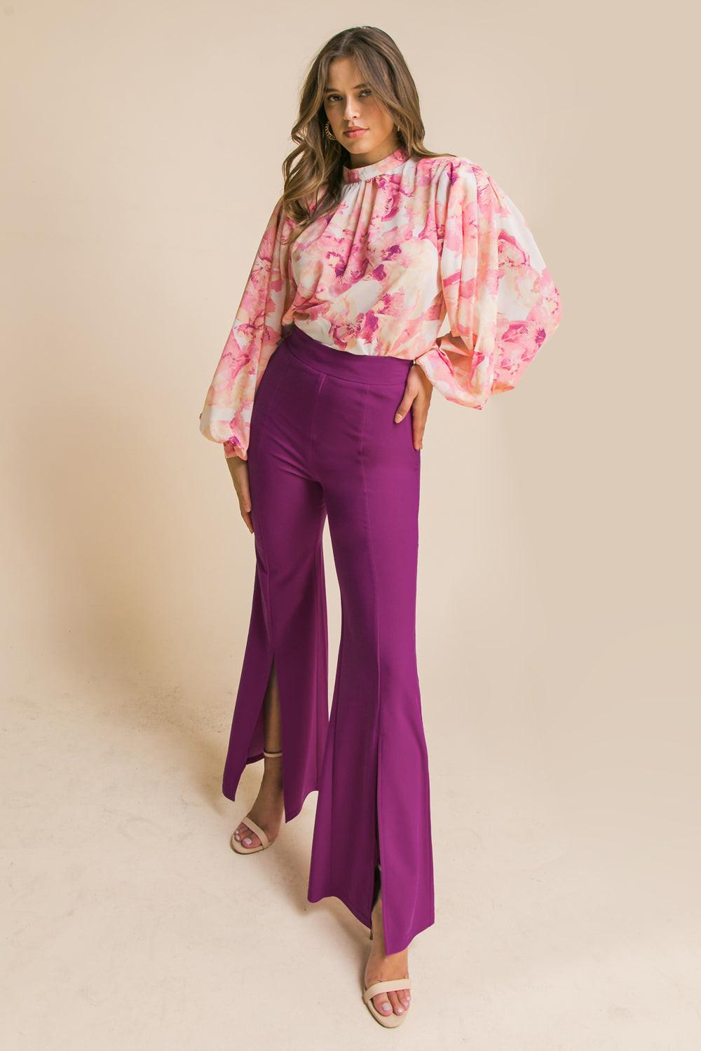 HEY DARLING WOVEN FLARE PANTS Flying Tomato