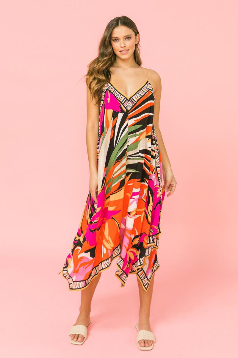 SIMPLE MELODY FLORAL HANKY DRESS Flying Tomato