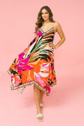 SIMPLE MELODY FLORAL HANKY DRESS Flying Tomato