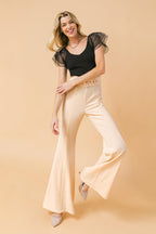 COUNTDOWN THE HOURS WOVEN FLARED PANTS Flying Tomato