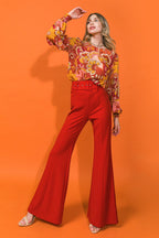 COUNTDOWN THE HOURS WOVEN FLARED PANTS Flying Tomato