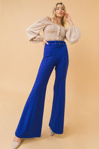 COUNTDOWN THE HOURS WOVEN FLARED PANTS Flying Tomato