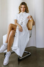 LUCKY ME WOVEN MIDI DRESS Flying Tomato