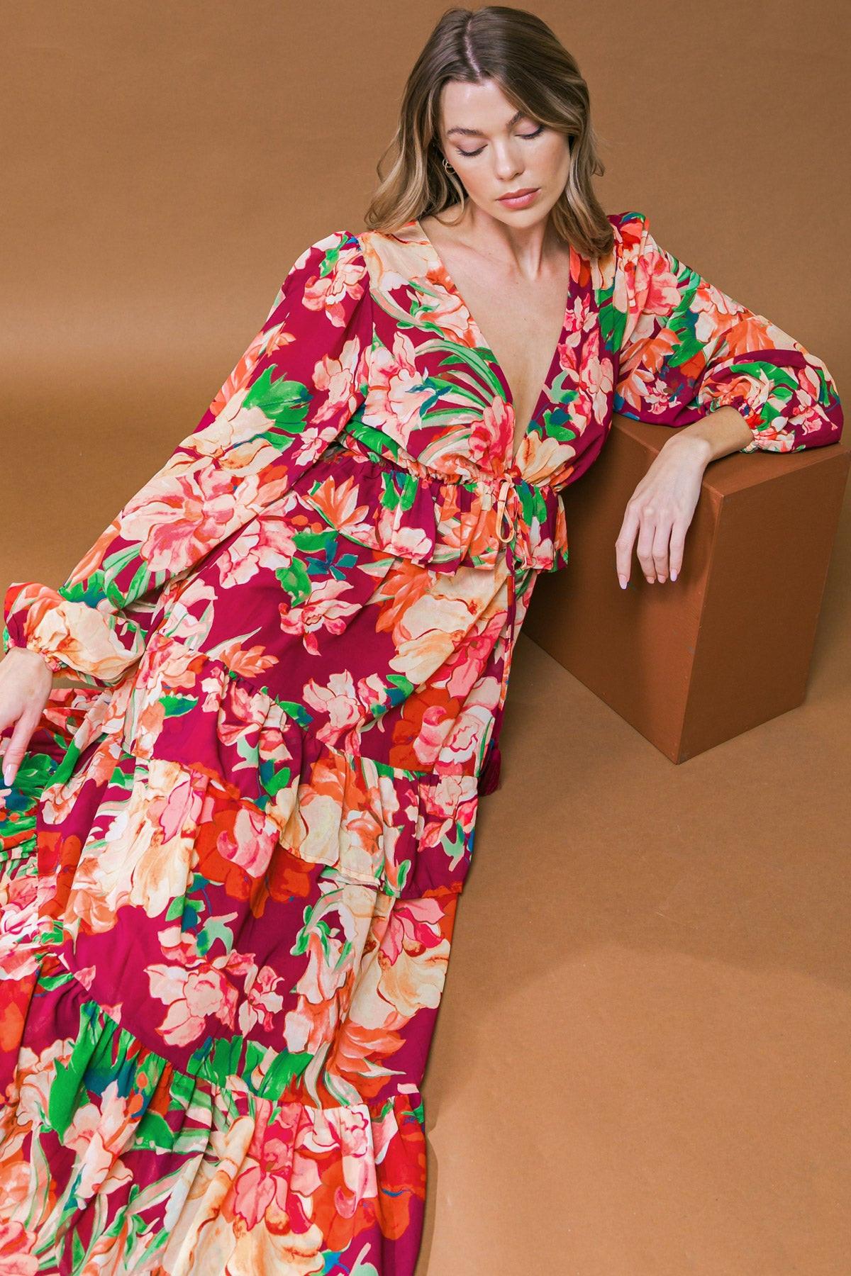 LEAVE YOU SPEECHLESS WOVEN MAXI DRESS Flying Tomato