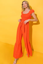 SMILE AFTERNOON IN WOVEN JUMPSUIT Flying Tomato