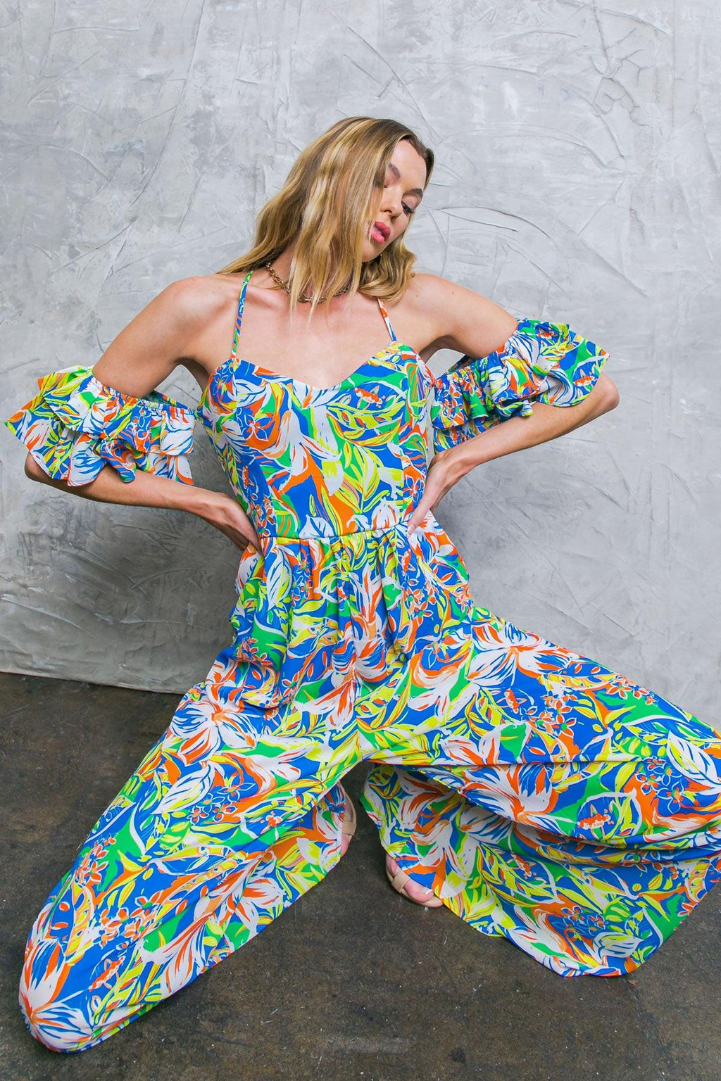 UNSEEN BEAUTY FLORAL WOVEN JUMPSUIT Flying Tomato