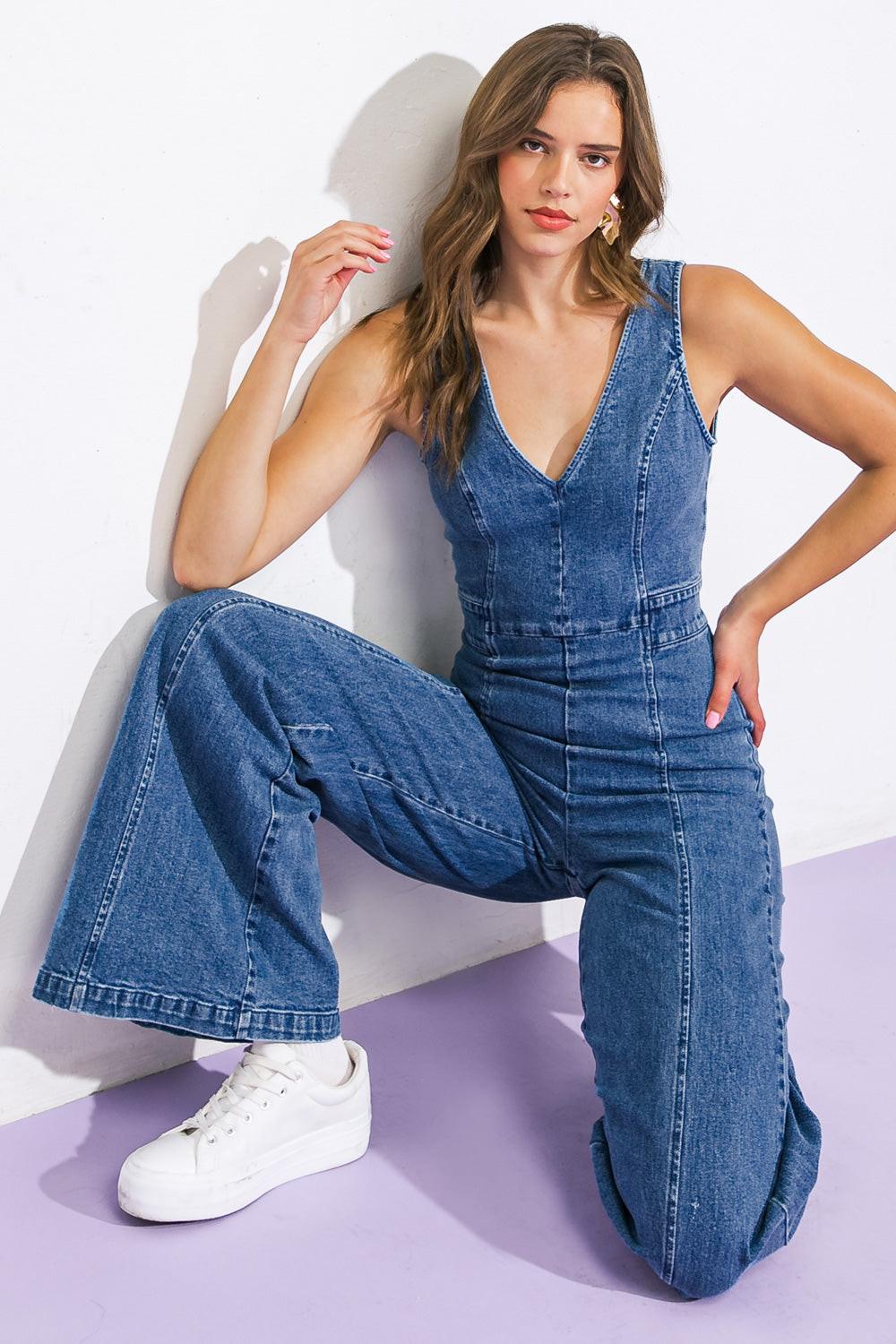 SIESTA SATURDAY DENIM JUMPSUIT Flying Tomato