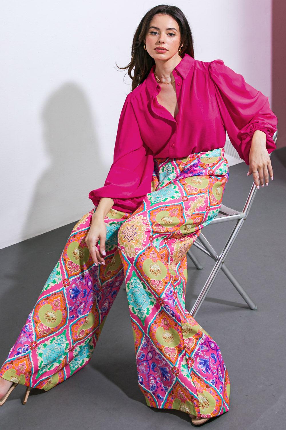 COMFORTABLE CHARM WOVEN TOP Flying Tomato