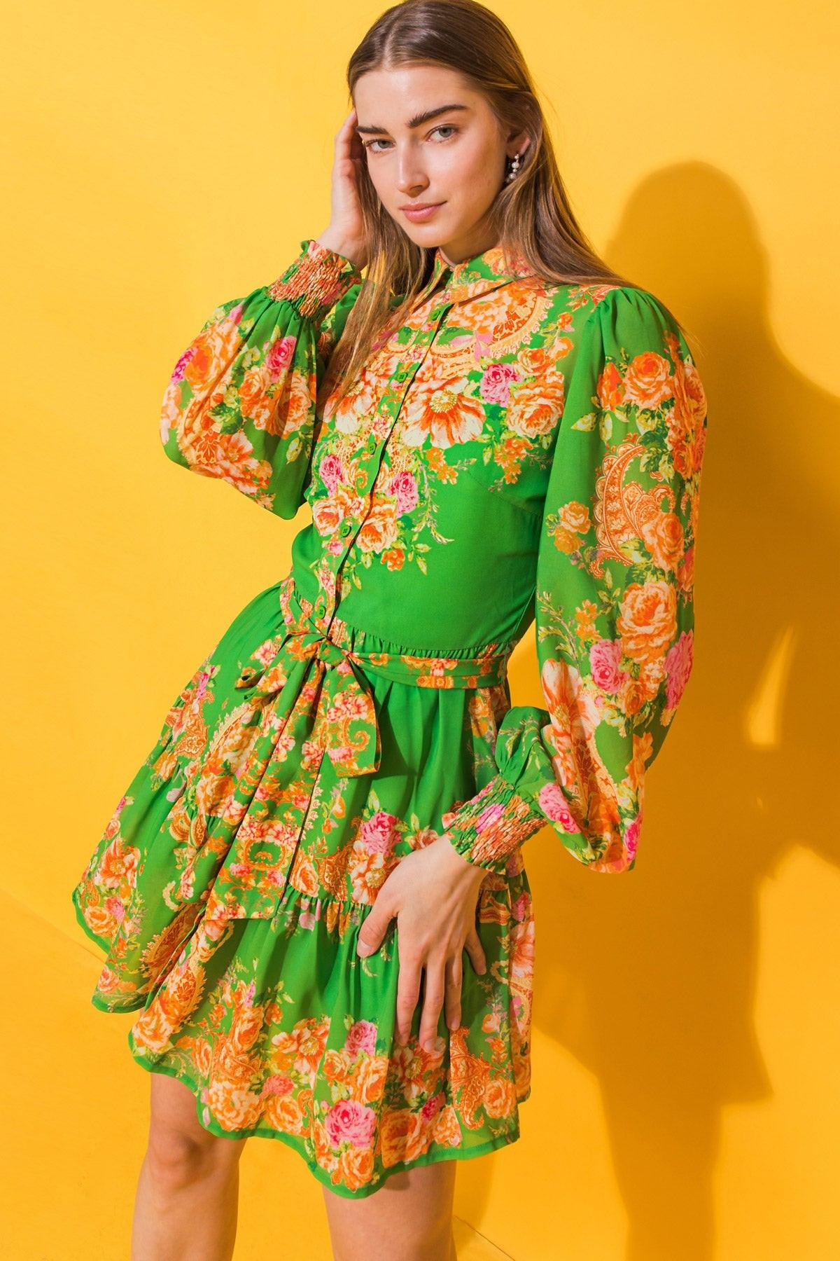 FURTHERST THING WOVEN MINI DRESS Flying Tomato