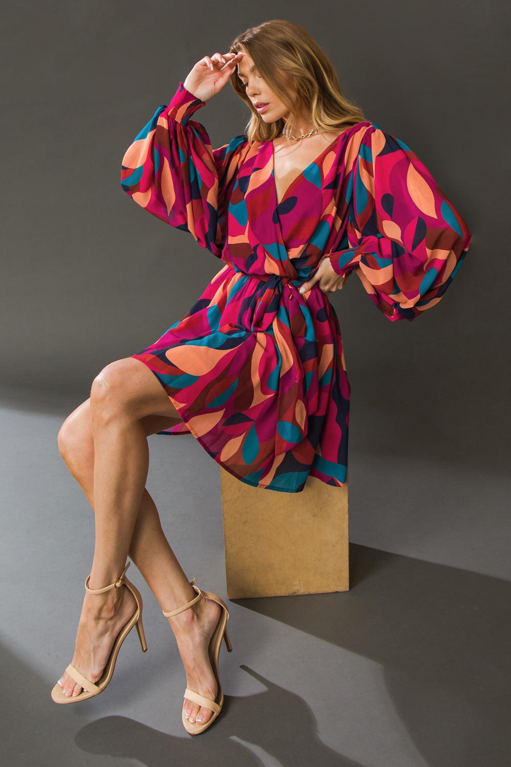 BOSTON GET AWAY WOVEN MINI DRESS Flying Tomato