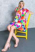 TEMPTING ME PRINT MINI DRESS Flying Tomato