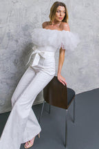 A POWER MOOD WHITE DENIM JUMPSUIT Flying Tomato