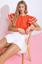 NICE AS CAN BE WOVEN TOP Flying Tomato