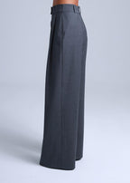 Grey Wide-Leg Virgin Wool Pants Sophia ETNA