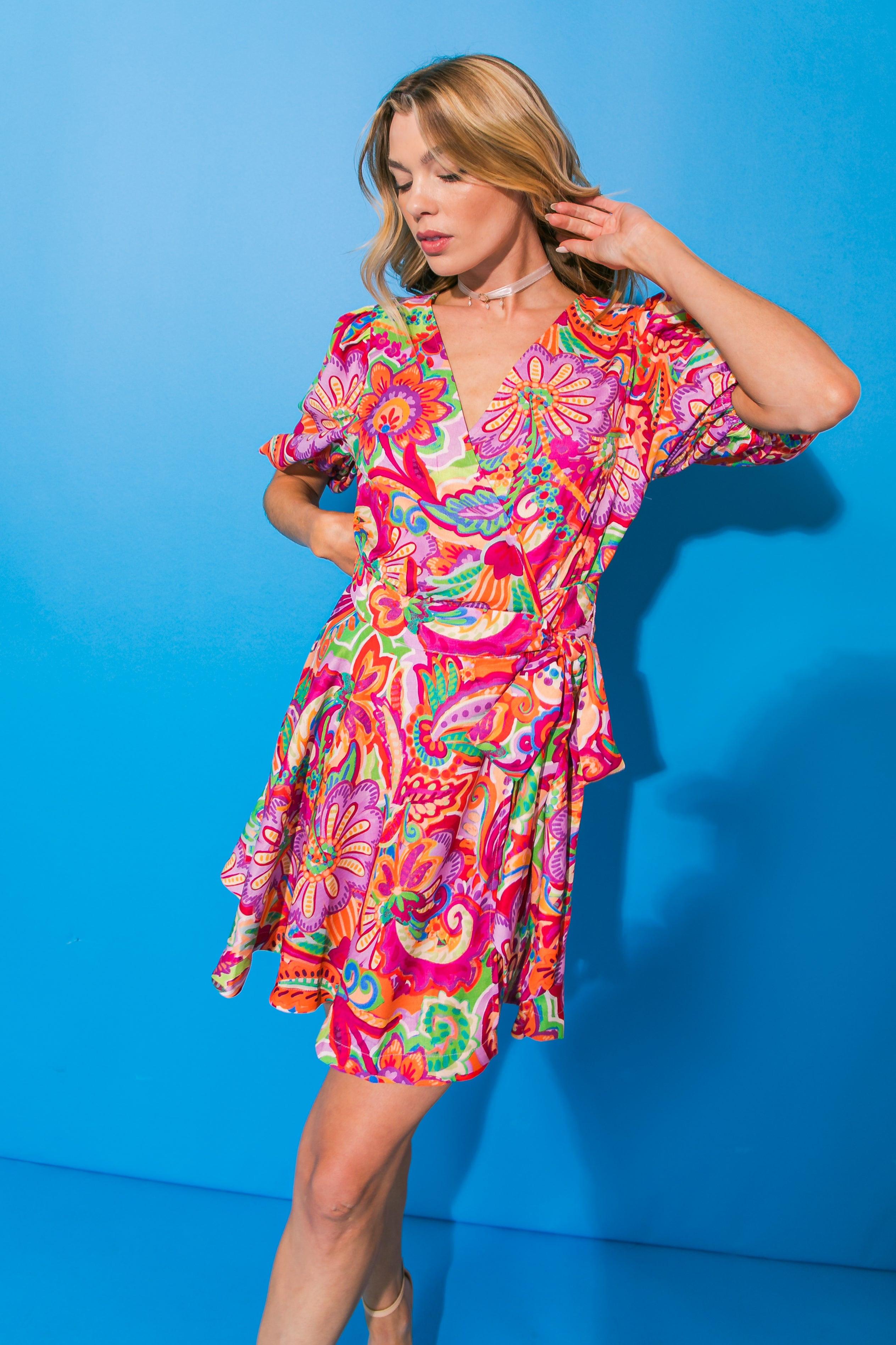 YOUR TO KEEP WOVEN MINI DRESS Flying Tomato