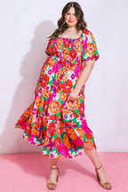 EVERYONE'S DESIRE WOVEN MIDI DRESS Flying Tomato